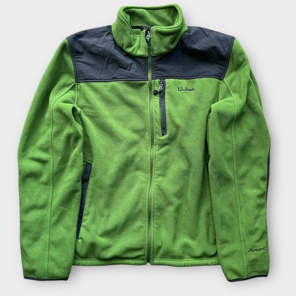 L.L. Bean Other - L.L. Bean Men’s Fleece Jacket XL Full Zip Polartec Outdoor Hiking Green Gray